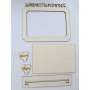 L406-Decoratiune suport foto "Mereu Impreuna" din lemn 17.5x15 cm - 1 buc