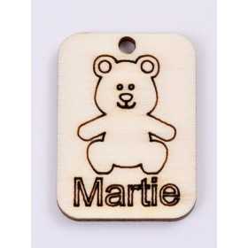 L423-Decupaj lemn 4*3cm Ursulet martisor -1 buc