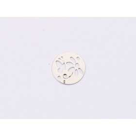 E1396-N-Link banut din argint floare si fluture, 12mm 0.4mm - 1 buc