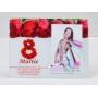 H035-Rama foto sticla 8 martie cu loc pentru insertie foto 22x17cm