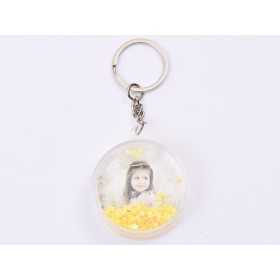 H050-Breloc glob rotund personalizabil cu foto