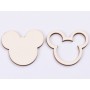 L496-Decupaj Mickey lemn doua straturi pt licheni 4*5cm