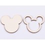 L496-Decupaj Mickey lemn doua straturi pt licheni 4*5cm