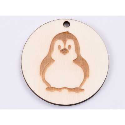 L498-Decupaj cerc lemn pinguin 5 cm