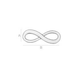 G0792-G-Charm link infinit din argint 16x6mm 1 bucata