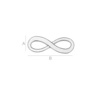 G0792-G-Charm link infinit din argint 16x6mm 1 bucata