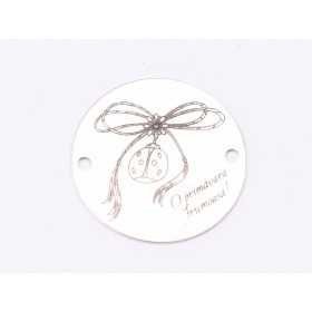 E1412 GS Link rotund argint 925 "Primavara frumoasa" 16.5mm 1 buc