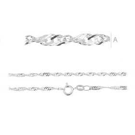 Lanț argint 925 tip Singapore, 1,55 mm, 50 cm, cu închizătoare, 1 buc G1007