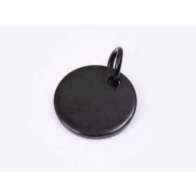 C001-Banut rotund cu o gaura si za negru din INOX 10 mm-1buc C001-Banut rotund cu o gaura si za negru din INOX 10 mm-1buc