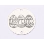 E1418 GS-Link rotund argint 925 "Happy Easter" 16.5mm 1 buc