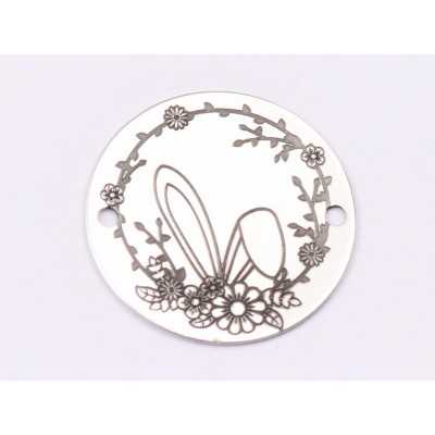 E1441 GS - Link rotund argint 925 "Easter decoration" 16.5mm 1 buc