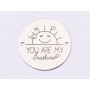 E1443 GS - Link rotund argint 925 "You are my Sunshine" 16.5mm 1 buc