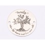 E1452 GS - Link rotund argint 925 "Family tree" 16.5mm 1 buc