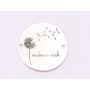 E1456 GS - Link rotund argint 925 "Make a wish" 16.5mm 1 buc