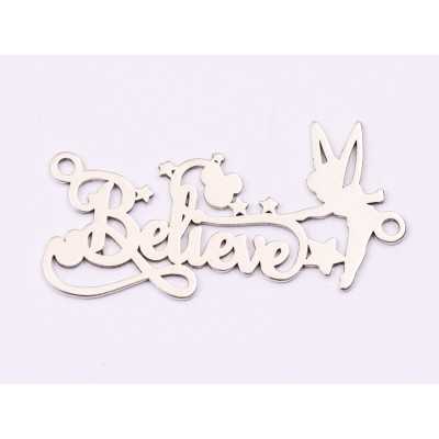 E1469 N- Link argint 925 "Believe fairy" 16.5mm 1 buc