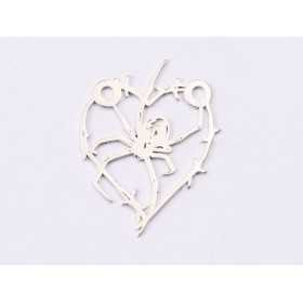 E1482 N - Pandant argint 925 Paianjen, 22.5x17.5mm- 1 buc