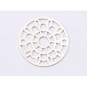 E1484 N - Link argint 925 Floare filigranata model 2, 15mm- 1 buc