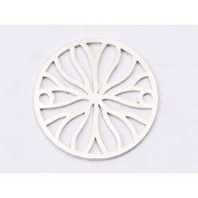 E1485 N - Link argint 925 Floare filigranata model 3, 15mm- 1 buc