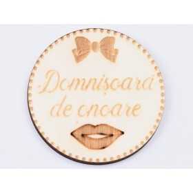 L617-Insigna lemn pentru evenimente "Tatal Mirelui" 5cm 1 buc