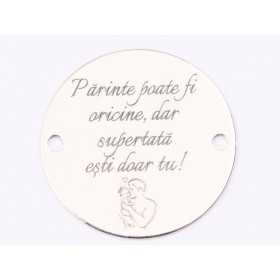 E1508 GS Link argint "Guardian Angel" 16.5mm 0.3mm 1 buc