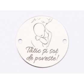 E1511 GS Link argint "Tata erou" 16.5mm 0.3mm 1 buc