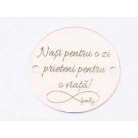 E1517 GS Link argint "Povestea noastra" 16.5mm 0.3mm 1 buc