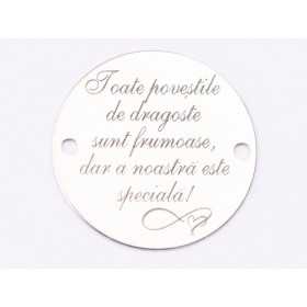 E1516 GS Link argint "Spread the good" 16.5mm 0.3mm 1 buc