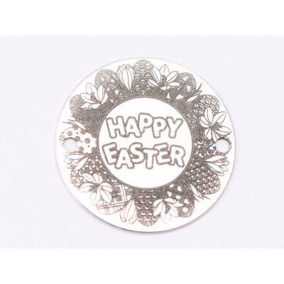 E1521 GS Link argint "Coronita Happy Easter" 16.5mm 0.3mm 1 buc