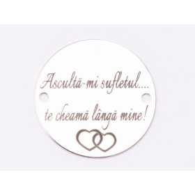 E1521 GS Link argint "Coronita Happy Easter" 16.5mm 0.3mm 1 buc