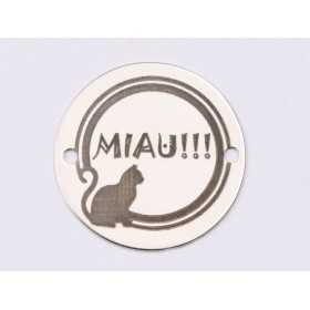 E1527 GS Link argint "MIAU!!!" 16.5mm, 0.3mm 1 buc