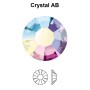 P4243-Cristal Preciosa, MC Chaton Rose Maxima Crystal Aurore Boreale SS34 - 1 BUC