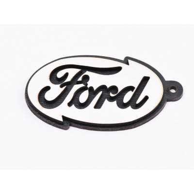 L672-Breloc din MDF sigla Ford 6x3 cm 1 buc