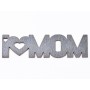 L709-Breloc din MDF negru "I love MOM" 8.5x2 cm - 1 buc