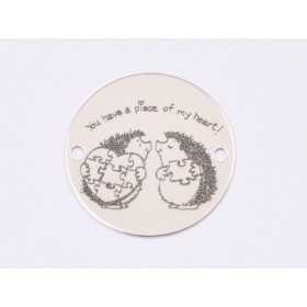 E1557 GS Link argint "Te iubesc mai mult..." 16.5mm, 0.3mm 1 buc