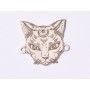 E1562 G Link argint "Pisica egipteana" 17x18mm, 0.5mm 1 buc
