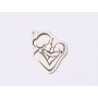 E1564 G Link argint "Mom&Baby" 17.5x14mm, 0.3mm 1 buc