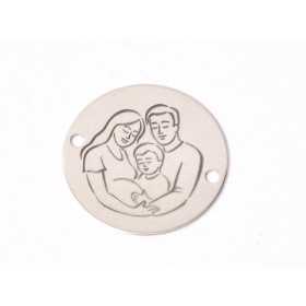 E1575 GS Link argint "Family expecting baby" 16.5mm, 0.3mm 1 buc