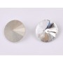 P4500-Austria Rivoli Round Stone, 12mm, Crystal Silver Foiled - 1 buc