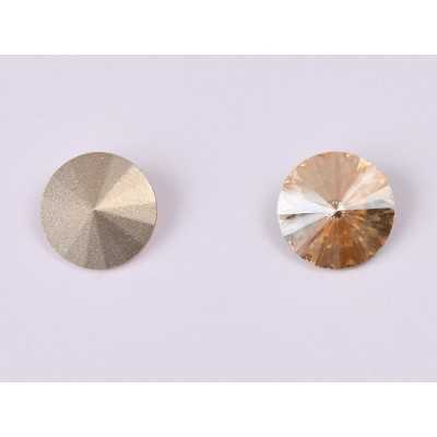 P4502-Austria Rivoli Round Stone, 12mm, Crystal Golden Shadow - 1 buc