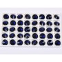 P4505-Austria Rivoli Round Stone, 12mm, Dark Indigo Silver Foiled - 1 buc