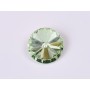 P4507-Austria Rivoli Round Stone, 12mm, Chrysolite Silver Foiled - 1 buc