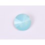 P4519-Austria Rivoli Round Stone, 12mm, Aqua Opal Silver Foiled - 1 buc