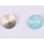 P4519-Austria Rivoli Round Stone, 12mm, Aqua Opal Silver Foiled - 1 buc