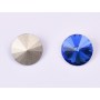 P4520-Austria Rivoli Round Stone, 12mm, Sapphire Silver Foiled - 1 buc