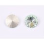 P4523-Austria Rivoli Round Stone, 12mm, Light Azore Silver Foiled - 1 buc