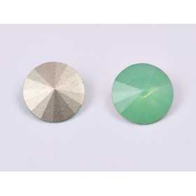 P4529-Austria Rivoli Round Stone, 12mm, Pacific Opal Silver Foiled - 1 buc