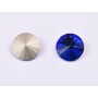 P4530-Austria Rivoli Round Stone, 12mm, Capri Blue Silver Foiled - 1 buc