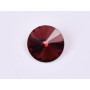 P4532-Austria Rivoli Round Stone, 12mm, Burgundy Silver Foiled - 1 buc