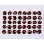 P4532-Austria Rivoli Round Stone, 12mm, Burgundy Silver Foiled - 1 buc