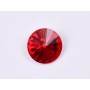 P4534-Austria Rivoli Round Stone, 12mm, Ruby Silver Foiled - 1 buc